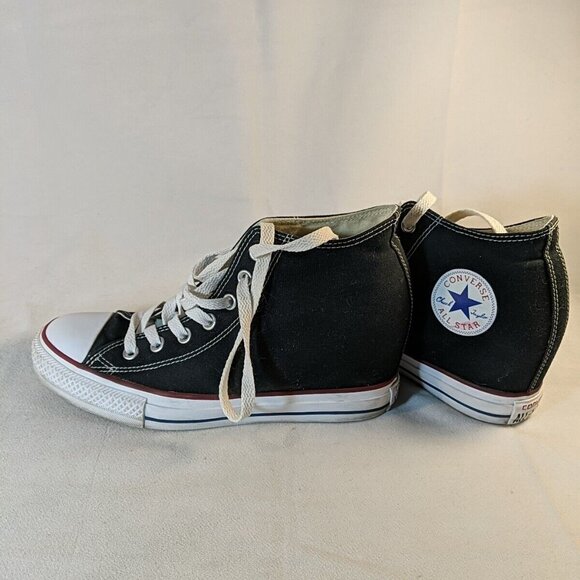 Converse Chuck Taylor All Star Lux Hidden Heel Wedge Women's 10 Black 547198C - Picture 2 of 16